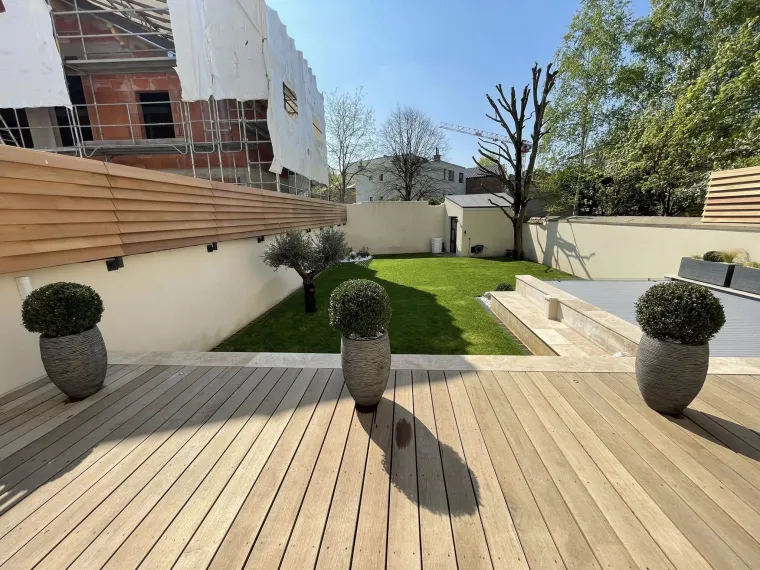 avenir vert réalise un jardin complet à la Garenne-Colombe, Saint-Quentin, Avenir Vert
