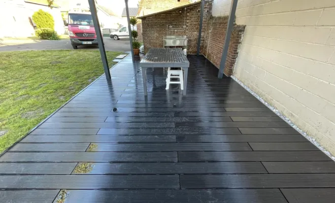 Création d'une terrasse et installation d'une pergola bioclimatique à Saint-Quentin, Saint-Quentin, Avenir Vert
