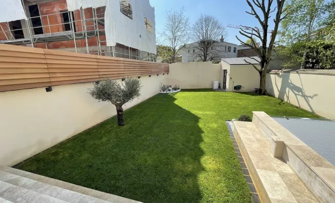 avenir vert réalise un jardin complet à la Garenne-Colombe, Saint-Quentin, Avenir Vert
