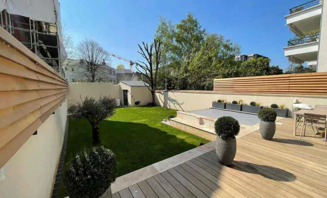 Conception et réalisation d’un jardin complet pour une maison à La Garenne-Colombes, Saint-Quentin, Avenir Vert