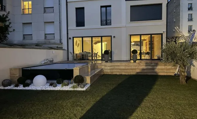 Conception et réalisation d’un jardin complet pour une maison à La Garenne-Colombes, Saint-Quentin, Avenir Vert