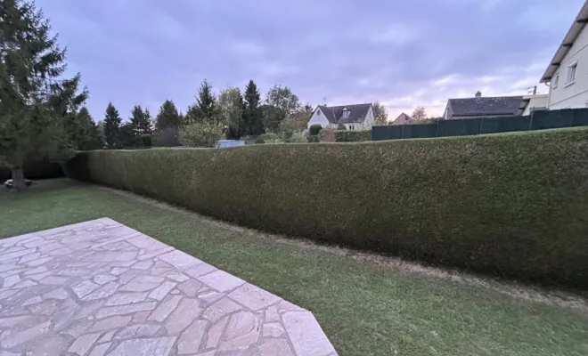 Taille de haie d'un jardin d'une maison à Remaucourt, Saint-Quentin, Avenir Vert